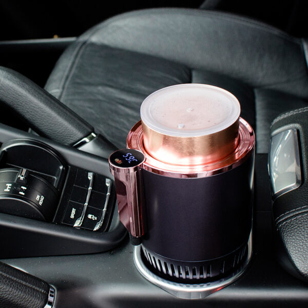 2 In1 Car Heating Cooling Cup 12V Smart Car Cup Holder Digital Temperature Display Drink Cup Warmer Cooler Mini Car Refrigerator - Image 4