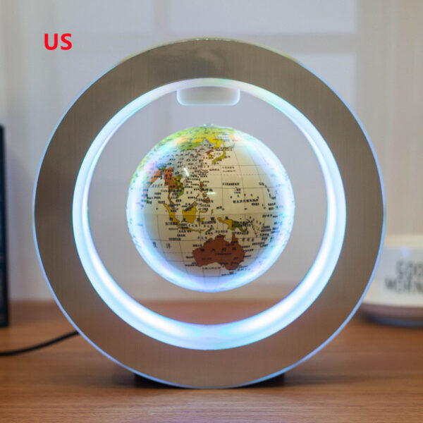 Round LED World Map Floating Globe Magnetic Levitation Light Anti Gravity Magic - Image 6