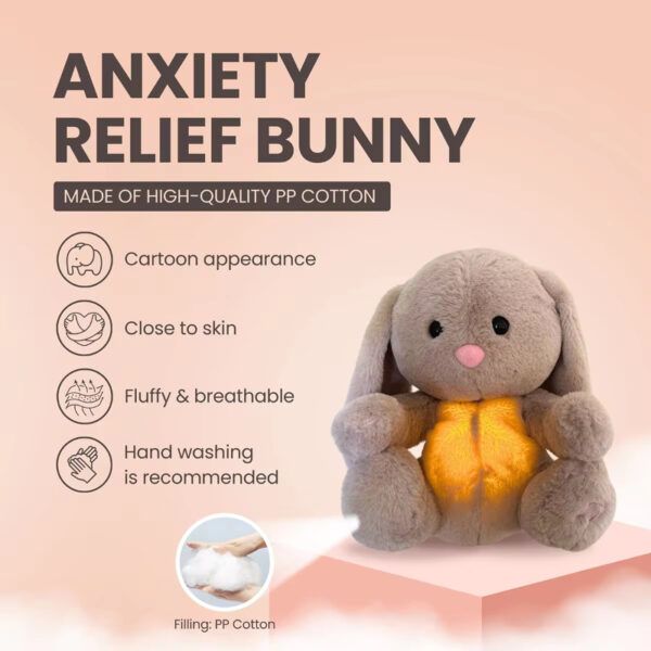 Breathing Rabbit Soothing Sensory Plush Toy With Relieve Anxiety Bunny Comforter Breathes For Newborn Conciliate Baby - Image 4