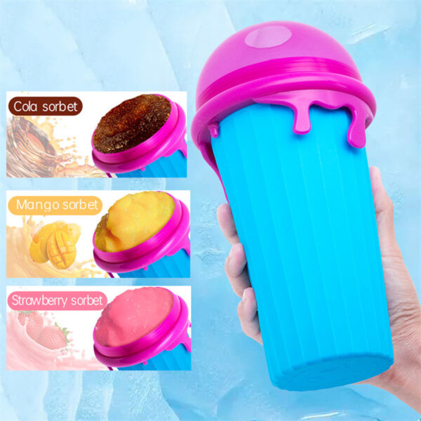 500ml Large Capacity Slushy Cup Summer Squeeze Homemade Juice Water Bottle Quick-Frozen Smoothie Sand Cup Pinch Fast Cooling Magic Ice Cream Slushy Maker Beker Kitchen Gadgets - Image 6