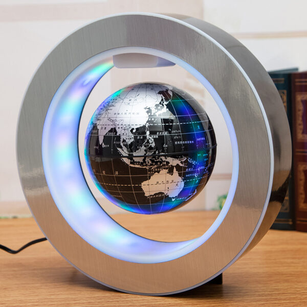 Round LED World Map Floating Globe Magnetic Levitation Light Anti Gravity Magic - Image 2