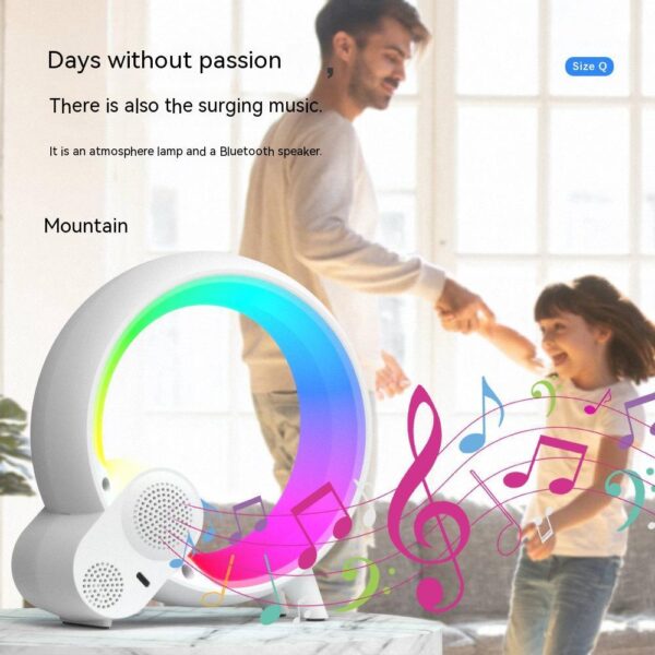 Creative Q Light Analog Sunrise Digital Display Alarm Clock Bluetooth Audio Intelligent Wake-up Q Colorful Atmosphere Light - Image 5