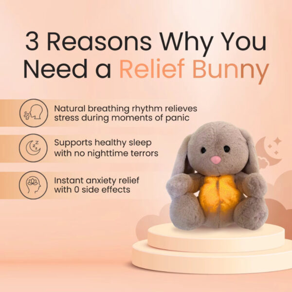 Breathing Rabbit Soothing Sensory Plush Toy With Relieve Anxiety Bunny Comforter Breathes For Newborn Conciliate Baby - Image 7