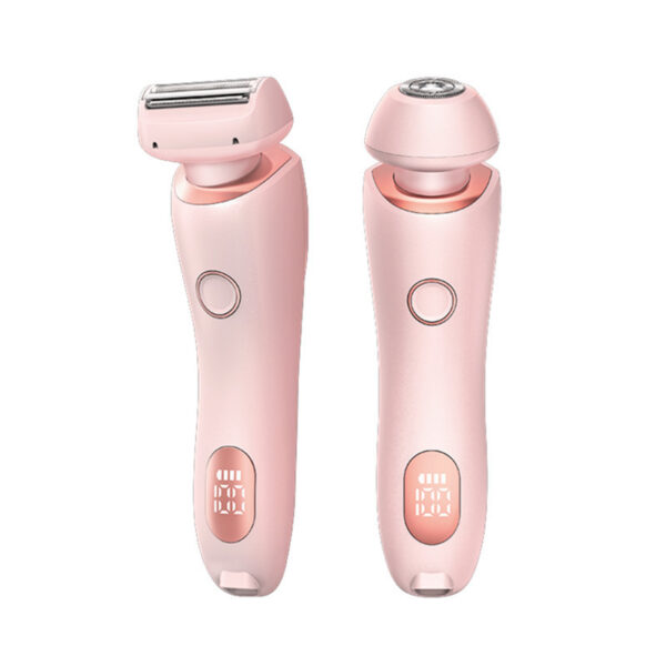 2 In 1 Hair Removal Epilator USB Rechargeable Trimmer Women Body Razor Face Leg Armpit Bikini Hand Pubic Shaver Hair Remover - Image 2