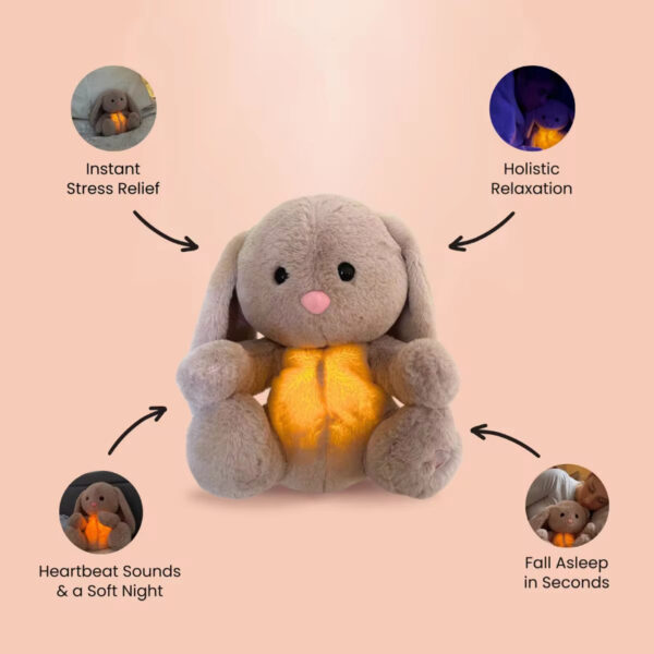 Breathing Rabbit Soothing Sensory Plush Toy With Relieve Anxiety Bunny Comforter Breathes For Newborn Conciliate Baby - Image 2