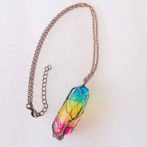 Hot Selling Stone Crystal Pillar Tree Of Life Pendant In Europe And America - Image 4
