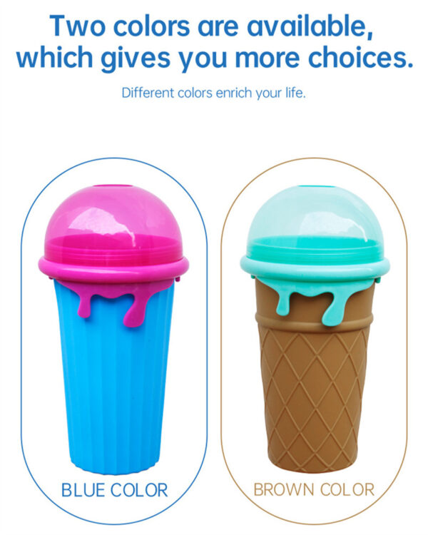 500ml Large Capacity Slushy Cup Summer Squeeze Homemade Juice Water Bottle Quick-Frozen Smoothie Sand Cup Pinch Fast Cooling Magic Ice Cream Slushy Maker Beker Kitchen Gadgets - Image 5