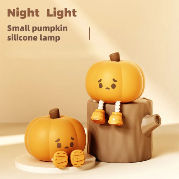 Home Decor Halloween Pumpkin Night Light Cute Soft Silicone Lamp Touch  Dimmable Rechargeable Bedside Decor Light Kids Gifts Halloween Decorations - Image 3