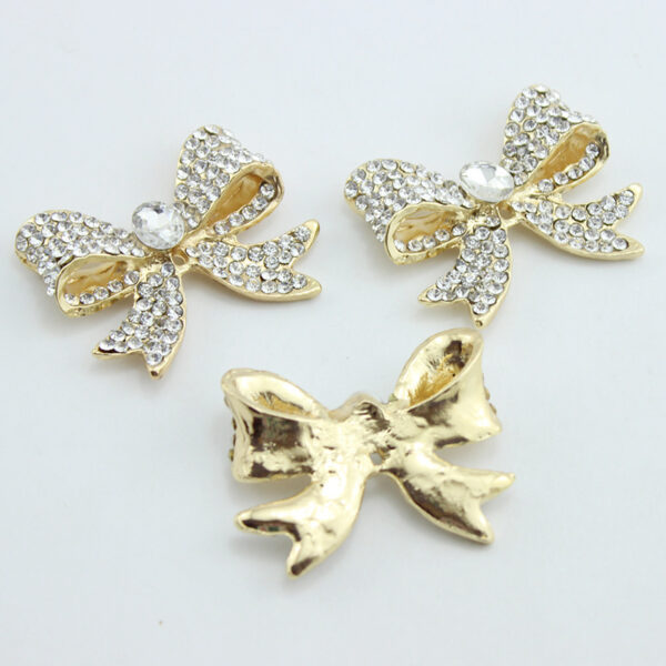 Full Diamond Alloy Bow Collar Section Creative Diy Handmade Material Decorative Accessories - Image 3