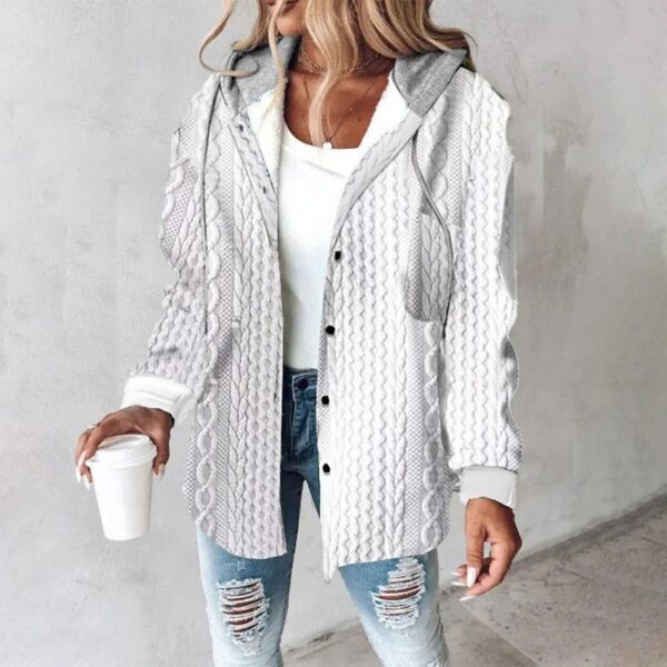 Women's Large Checks Style Women's Woolen Jacket Plaid - Image 2