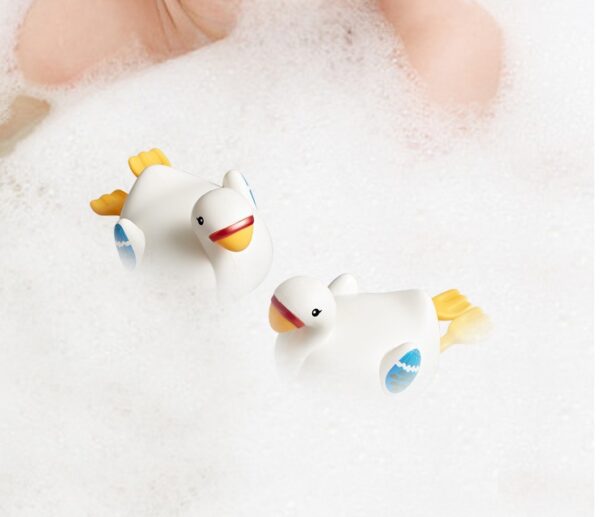 Baby Bath Toys Cute Cartoon Goose Dolphin Swimming Wind-up Clockwork Infant Children Water Toys Gifts Kids Showering Toys - Image 5