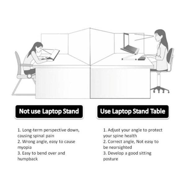 Foldable Laptop Stand Ergonomic Desk Tablet Holder - Image 6