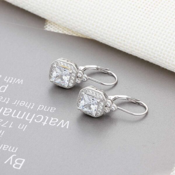 s925 sterling silver rhinestone earrings - Image 5