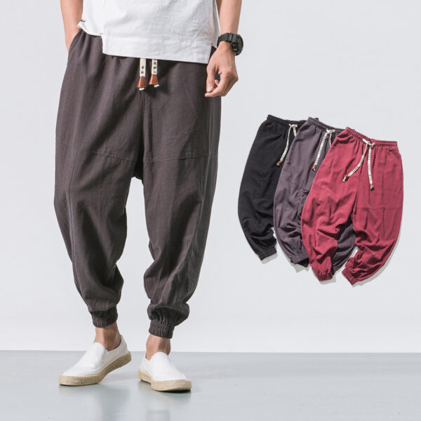 Mens Hip Hop Streetwear Gym Joggers Pants Drawstring Elastic Pockets Tapered Sweatpants - Image 5