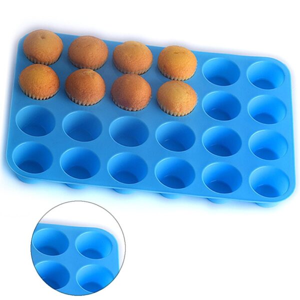 24 holes with round silicone cake mould