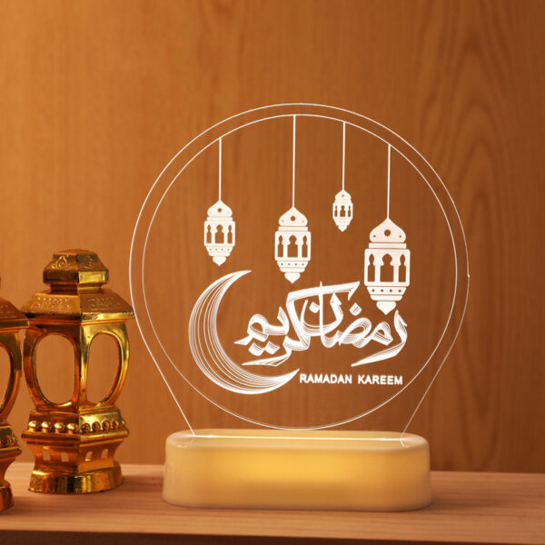 LED Ramadan Castle Moon Kerosene 3D Hanging Lamp - Image 10