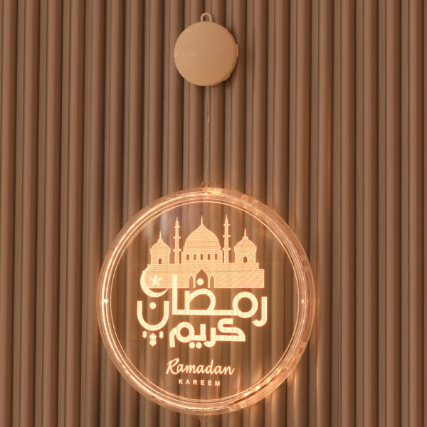 LED Ramadan Castle Moon Kerosene 3D Hanging Lamp - Image 8