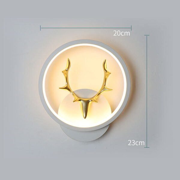 Art Deer Antler Wall Lamp Nordic Remote Control Dimmable Wall Lights - Image 2