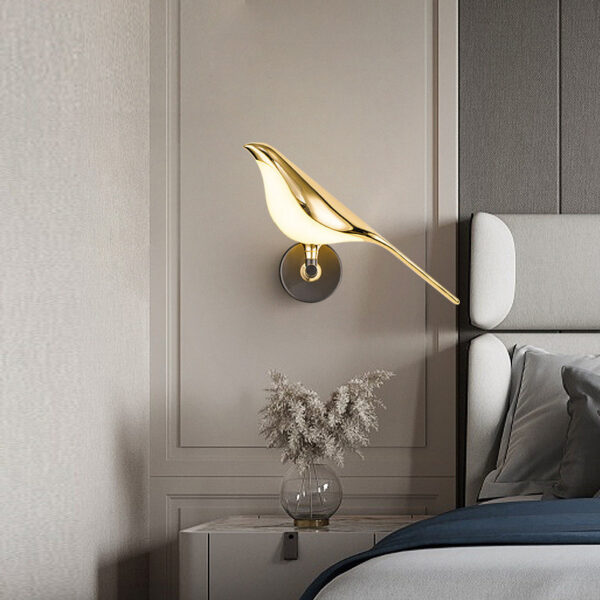 Modern Simplicity LED Wall Lamp Magpie Bird Model Light Sconce Light Indoor Lighting Home Kitchen Bedside Bedroom Living Room - Image 2