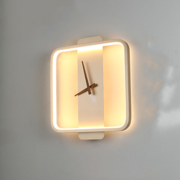 Nordic Wall Lamp Bedroom Bedside Lamp Clock Modeling Lamp - Image 2