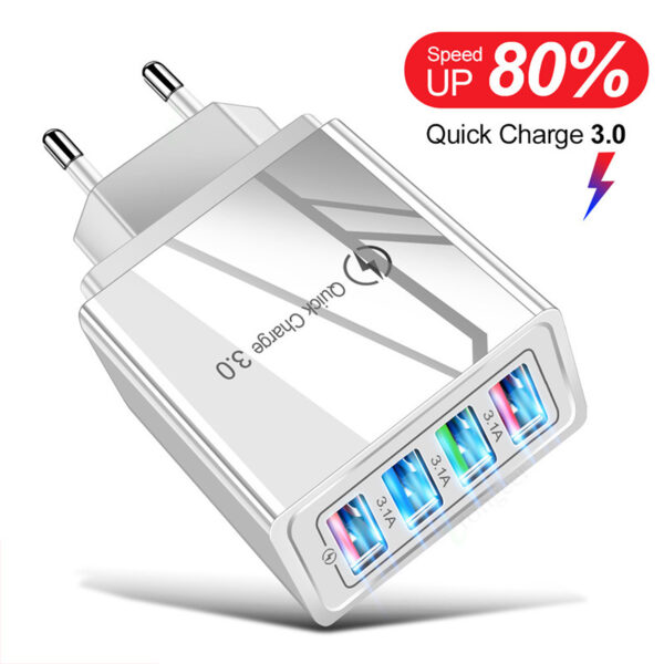 USB Charger Quick Charge 3.0 4 Phone Adapter For Tablet Portable Wall Mobile Charger Fast Charger - Image 5