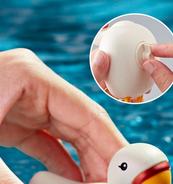 Baby Bath Toys Cute Cartoon Goose Dolphin Swimming Wind-up Clockwork Infant Children Water Toys Gifts Kids Showering Toys - Image 3