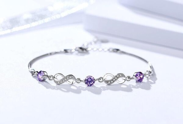 S925 Sterling Silver Bracelet Jewelry Diamond crystalfashionable female jewelry factory wholesale agent silver - Image 4