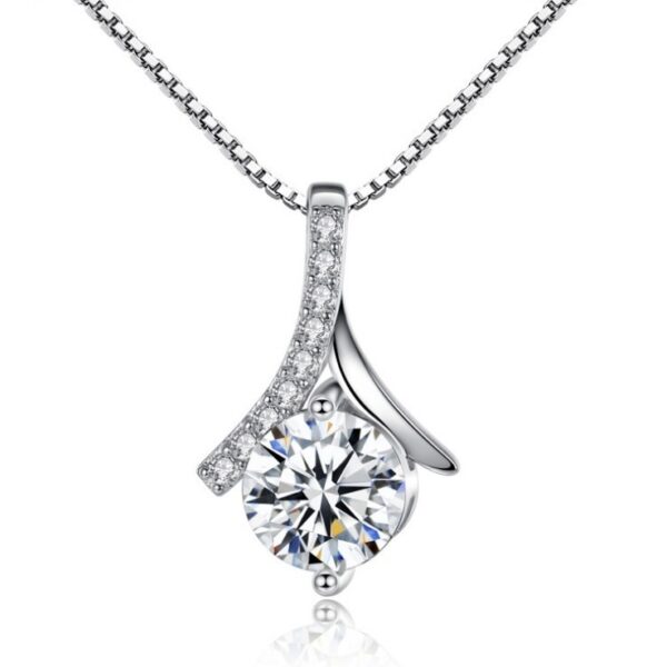 S925 Sterling Silver Pendant With Clover Diamond Necklace - Image 8