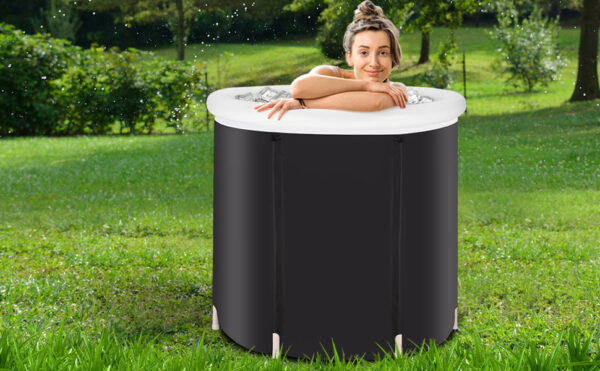 Recovery Ice Tub Foldable Bathtub Outdoor Portable Cold Water Therapy Tub Fitness Rehab Ice Tub For Athletes Long Lasting Insulated Ice Tub, Spa Soaking Bucket - Image 3