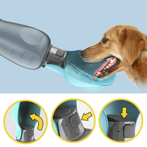 800ml Dogs Water Bottle Portable High Capacity Leakproof Pet Foldable Drinking Bowl Golden Retriever Outdoor Walking Supplies Pet Products - Image 10