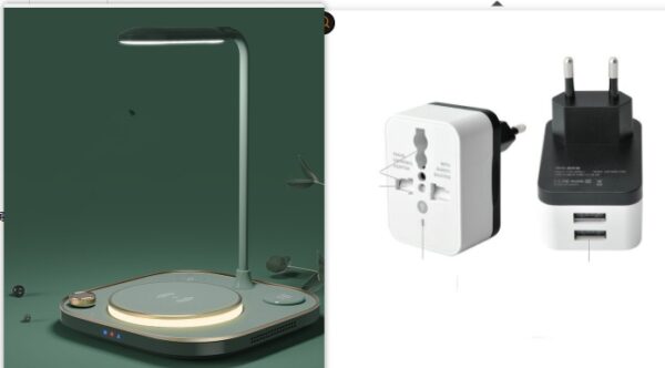 New Three-in-one Wireless Magnetic Charger 15W Fast Charging Desk Lamp Suitable - Image 3