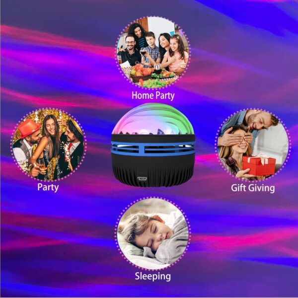 LED Star Galaxy Projector Lamp Spotlight Colorful Rotating Magic Ball Bedroom Atmosphere Lamp Bar KTV Disco Party Stage Light - Image 6