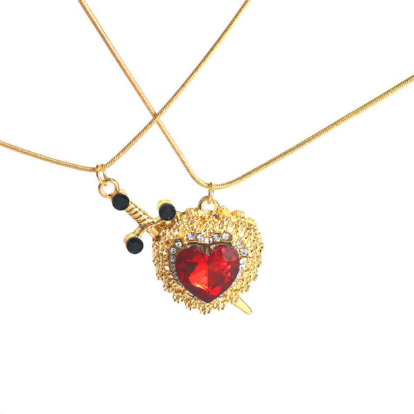 Creative Fashion Heart-shaped Pendant Diamond-embedded Love Necklace - Image 6