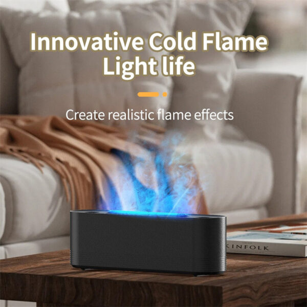 Flame Air Humidifier Ultrasonic 7 Colors Aroma Diffuser LED Cool Mist Maker Fogger Essential Oil Room Fragrance Office Home Decor - Image 9