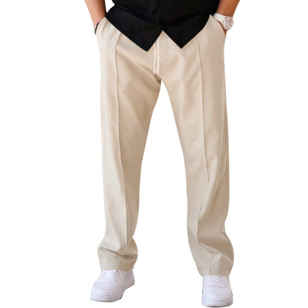 Men's Trousers Sports Casual Loose Straight Pants With Drawstring Design Clothing - Image 6