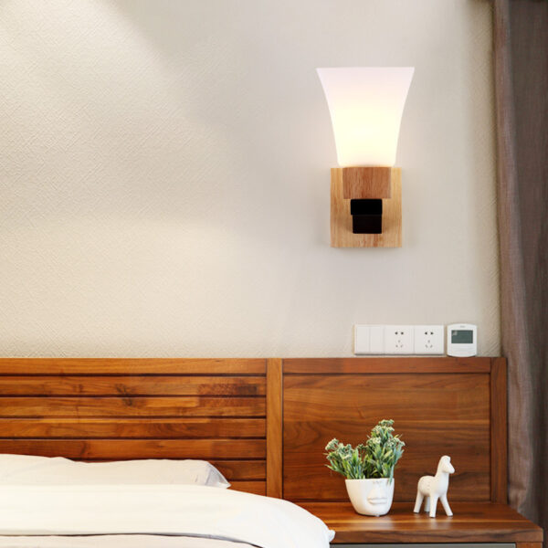 Modern creative household solid wood lamp - Image 4