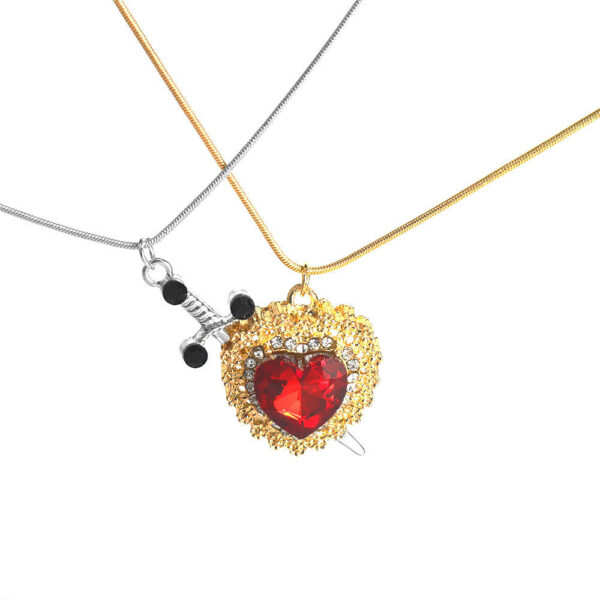 Creative Fashion Heart-shaped Pendant Diamond-embedded Love Necklace - Image 4