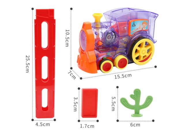 Domino Train Toys Baby Toys Car Puzzle Automatic Release Licensing Electric Building Blocks Train Toy - Image 8