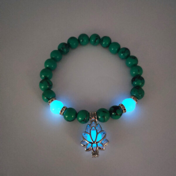 Energy Luminous Lotus Natural Stone Bracelet Yoga Healing Luminous Glow In The Dark Charm Beads Bracelet For Men Women Prayer Buddhism - Image 7