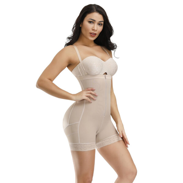 High Waist Hip Trousers Shoulder Strap Corsets Lace Plus Size Belly Pants - Image 2