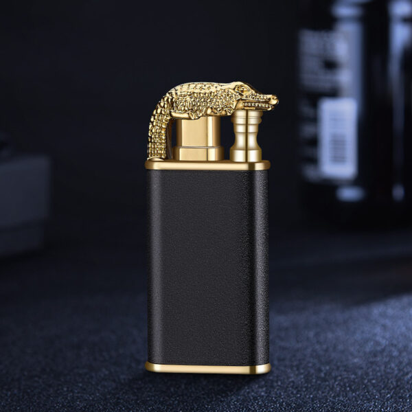 Creative Blue Flame Lighter Dolphin Dragon Tiger Double Fire Metal Winproof Lighter Inflatable Lighter - Image 6