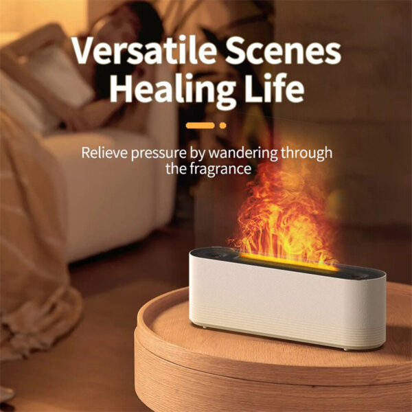 Flame Air Humidifier Ultrasonic 7 Colors Aroma Diffuser LED Cool Mist Maker Fogger Essential Oil Room Fragrance Office Home Decor - Image 4