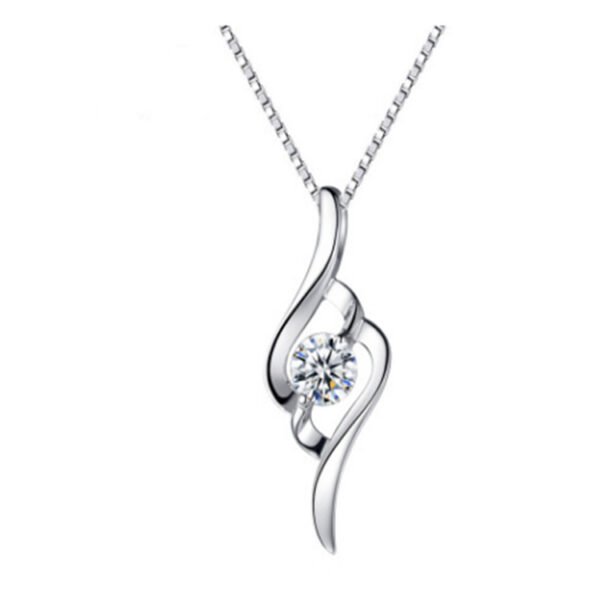 S925 Sterling Silver Pendant With Clover Diamond Necklace - Image 5