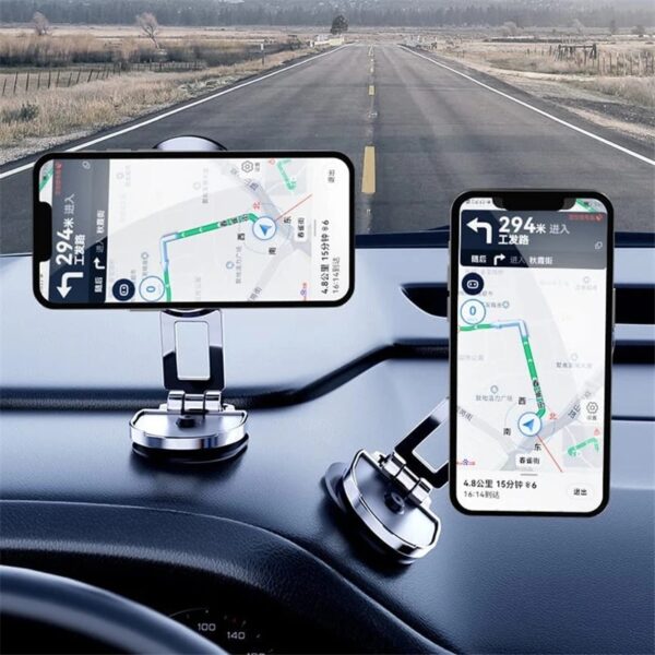 Rotate Metal Magnetic Car Phone Holder Foldable Universal Mobile Phone Stand Air Vent Magnet Mount GPS Support - Image 3