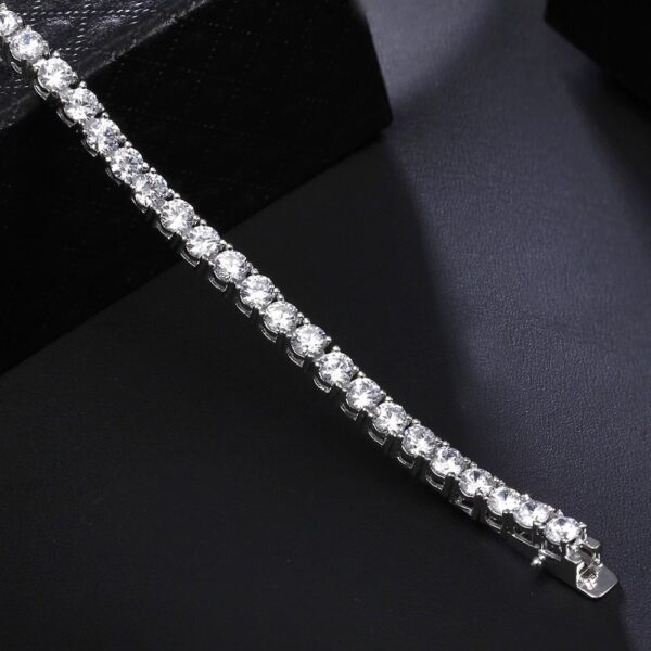 S925 Silver Bracelet 17-19cm Chain Length Optional Tennis Chain - Image 3