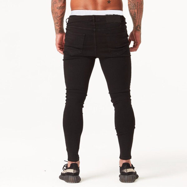 Summer Distressed Hip Hop Style Washed Super Skinny Men Ripped Jeans - Image 3